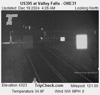 Traffic Cam US 395 at Valley Falls - ORE31